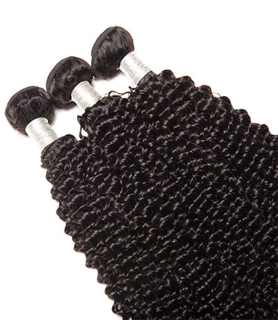 B.E. AFRICAN QUEEN AFRO KINKY CURLY 3 BUNDLES AND CLOSURE